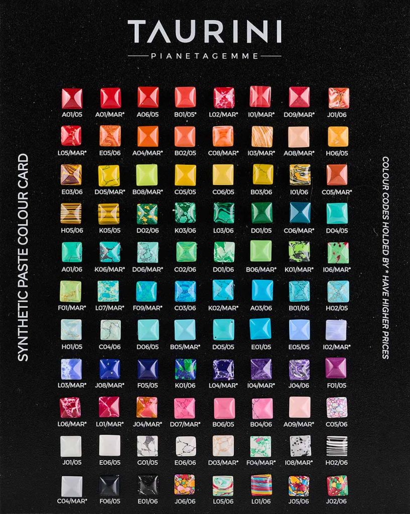 Synthetic Paste colour card